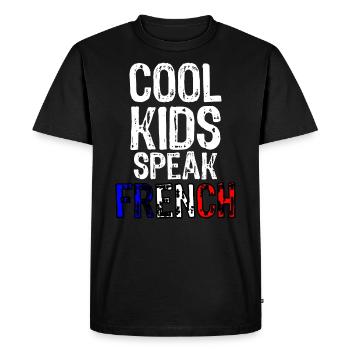 French language Cool Kids Speak French Gift France - Men's Premium Organic T-Shirt - black - Front - Nico (187cm)