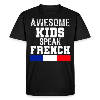 Awesome Kids Speak French language Gift for France - Men's Premium Organic T-Shirt - black - Front - Nico (187cm)