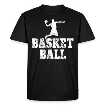 Basketball - Ball Sports Fan of Dunks - Men's Premium Organic T-Shirt - black - Front - Nico (187cm)