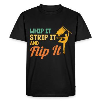 Fouettez-le, enlevez-le et jetez-le Flagguard G - T-shirt Premium bio Homme - noir - Devant - Nico (187cm)
