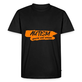 autism - Men's Premium Organic T-Shirt - black - Front - Nico (187cm)
