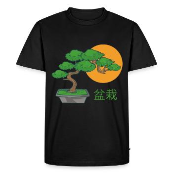 Bonsai Petit arbre - T-shirt Premium bio Homme - noir - Devant - Nico (187cm)