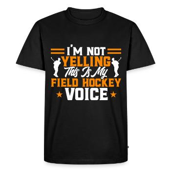 Jeu de hockey sur gazon Hockey intérieur Sports d’équipe - T-shirt Premium bio Homme - noir - Devant - Nico (187cm)