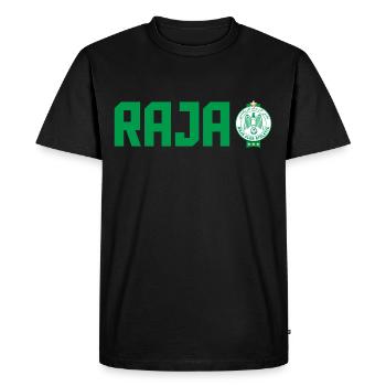 Raja - T-shirt Premium bio Homme - noir - Devant - Nico (187cm)