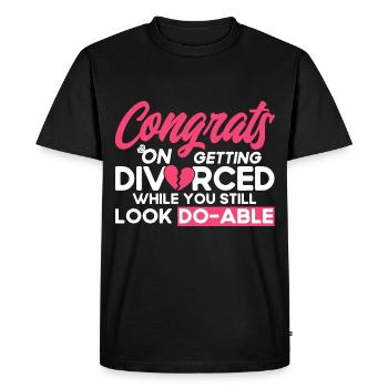 Divorce Divorcé Don divorcé - T-shirt Premium bio Homme - noir - Devant - Nico (187cm)