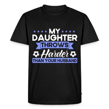 Fille Fan de sport Cadeau de mère - T-shirt Premium bio Homme - noir - Devant - Nico (187cm)