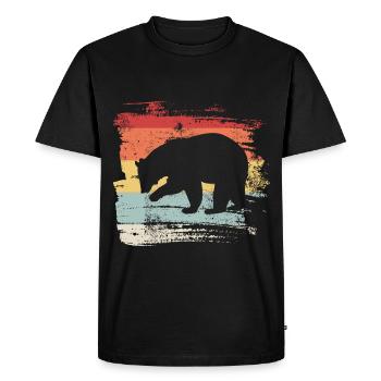Bear brown bear - Men's Premium Organic T-Shirt - black - Front - Nico (187cm)