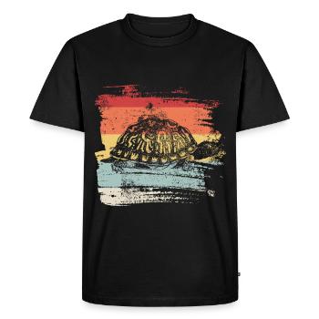 Turtle reptile turtles animal welfare - Men's Premium Organic T-Shirt - black - Front - Nico (187cm)