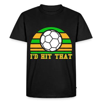 Fan de football gaélique Équipe d’Irlande - T-shirt Premium bio Homme - noir - Devant - Nico (187cm)