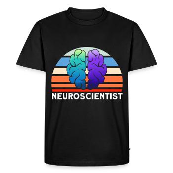 Neurobiologie Neuroscientifique Cadeau - T-shirt Premium bio Homme - noir - Devant - Nico (187cm)