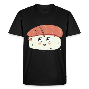 Étreinte de sushi - T-shirt Premium bio Homme - noir - Devant - Nico (187cm)