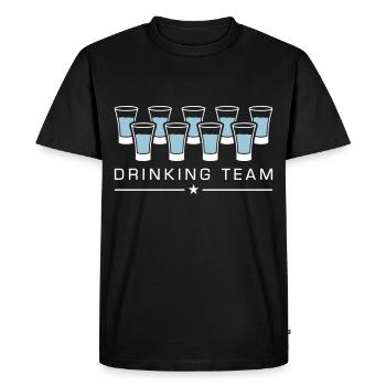 vodka shots drinking team - Men's Premium Organic T-Shirt - black - Front - Nico (187cm)