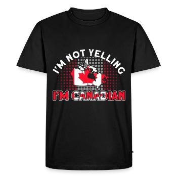 Drapeau canadien Cadeau racines canadiennes - T-shirt Premium bio Homme - noir - Devant - Nico (187cm)