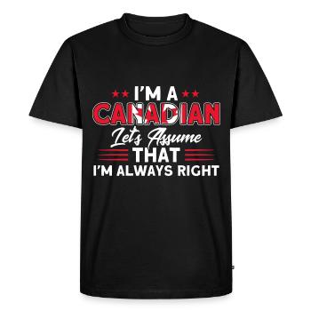 Drapeau canadien Cadeau racines canadiennes - T-shirt Premium bio Homme - noir - Devant - Nico (187cm)