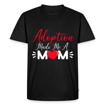 Parents d’accueil Adoption d’enfants Parents adoptifs - T-shirt Premium bio Homme - noir - Devant - Nico (187cm)