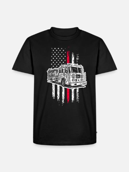 Feuerwehr - Männer Premium Bio T-Shirt - Schwarz