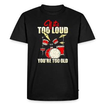 Drummer percussion drummer - Men's Premium Organic T-Shirt - black - Front - Nico (187cm)