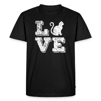 chat - T-shirt Premium bio Homme - noir - Devant - Nico (187cm)