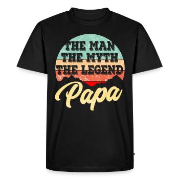 Father Best Father Father's Day - Men's Premium Organic T-Shirt - black - Front - Nico (187cm)