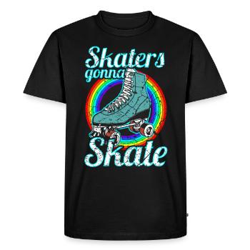 Roller Skating Roller Skate 80's Trend Roller Disco - Men's Premium Organic T-Shirt - black - Front - Nico (187cm)