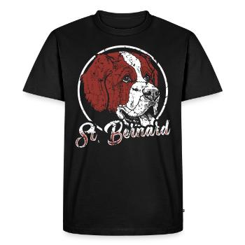 St. Bernard Bernhadiner dog - Men's Premium Organic T-Shirt - black - Front - Nico (187cm)