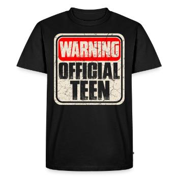 Teen Teeny Teens Teenager Pupertät - Männer Premium Bio T-Shirt - Schwarz - Vorne - Nico (187cm)
