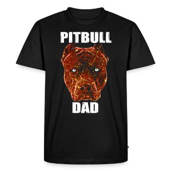 Pit bull father - Men's Premium Organic T-Shirt - black - Front - Nico (187cm)