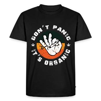 Cannabis Grass Stoner Retro Gift - Men's Premium Organic T-Shirt - black - Front - Nico (187cm)