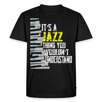 Piano Jazz Music Instrument - Men's Premium Organic T-Shirt - black - Front - Nico (187cm)