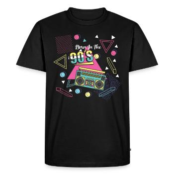 Années 90 Années 90 Années 90 Old School Kassete Radio - T-shirt Premium bio Homme - noir - Devant - Nico (187cm)