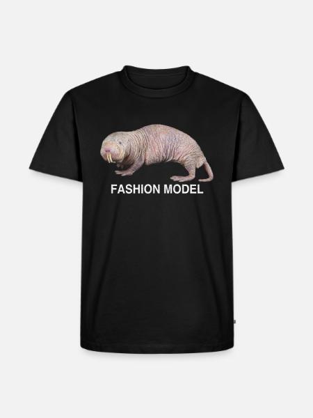 Nøgne mole muldyr - Herre Premium økologisk T-shirt - sort
