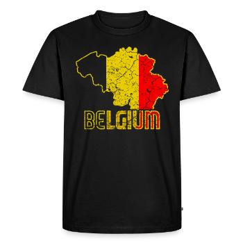 Belgium Retro - Men's Premium Organic T-Shirt - black - Front - Nico (187cm)