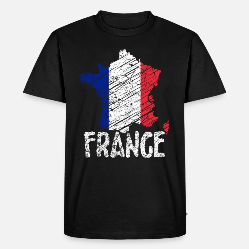 Frankreich Paris - Männer Premium Bio T-Shirt - Schwarz