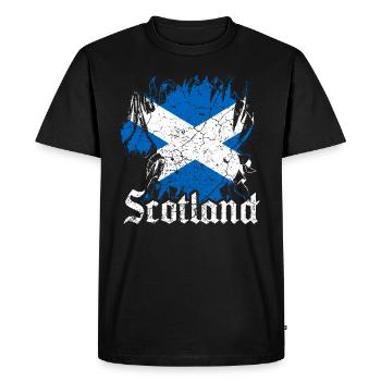 Drapeau écossais cadeau écossais rétro - T-shirt Premium bio Homme - noir - Devant - Nico (187cm)