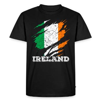 Irlande - T-shirt Premium bio Homme - noir - Devant - Nico (187cm)
