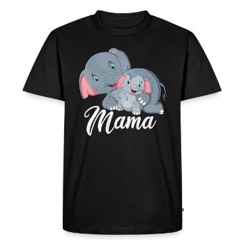 Mama Elephant Loves Your Baby Maedchen Mother's Day - Men's Premium Organic T-Shirt - black - Front - Nico (187cm)