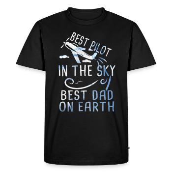 Avion de l'avion - T-shirt Premium bio Homme - noir - Devant - Nico (187cm)