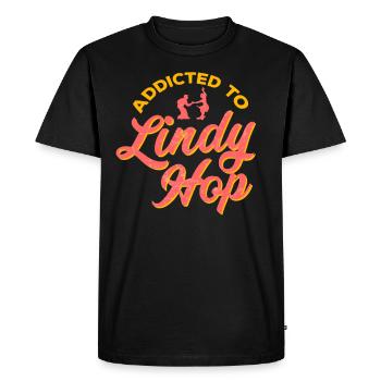Lindy Hop Swing dance dancing 40s 50s - Men's Premium Organic T-Shirt - black - Front - Nico (187cm)