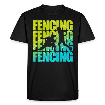 Fencing sword fencers martial arts - Men's Premium Organic T-Shirt - black - Front - Nico (187cm)