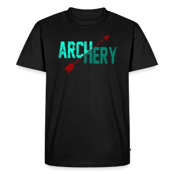 Archer arbalète flèche et arbalète - T-shirt Premium bio Homme - noir - Devant - Nico (187cm)