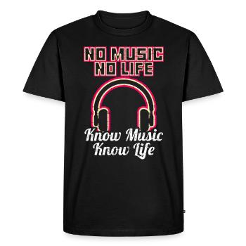 Musique Amour musicien Musical Son - T-shirt Premium bio Homme - noir - Devant - Nico (187cm)