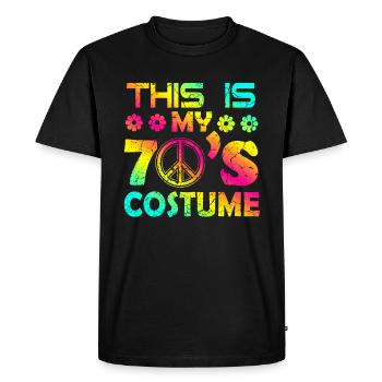70s 70s Disco Generation Seventies - Men's Premium Organic T-Shirt - black - Front - Nico (187cm)