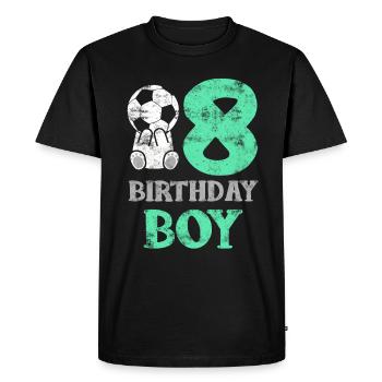 Football fils 8 ans anniversaire 8 cadeau garçon - T-shirt Premium bio Homme - noir - Devant - Nico (187cm)
