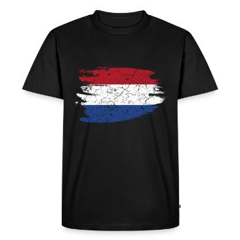 Holland Netherlands Flag Country Home - Men's Premium Organic T-Shirt - black - Front - Nico (187cm)