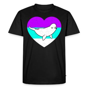 Beluga Whale Fish Costume Retro Sea Life - Men's Premium Organic T-Shirt - black - Front - Nico (187cm)