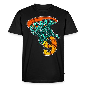 Basketball enfants 9 anniversaire 9 ans de sport - T-shirt Premium bio Homme - noir - Devant - Nico (187cm)
