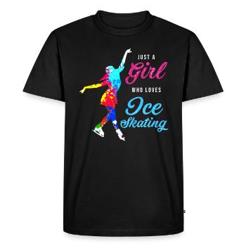Patineuse patineuse patineur - T-shirt Premium bio Homme - noir - Devant - Nico (187cm)