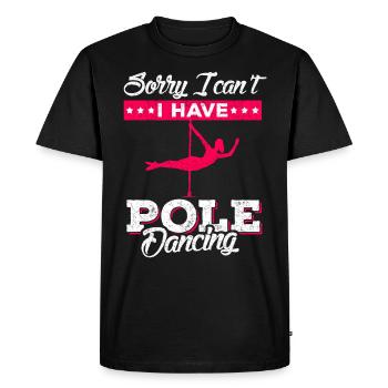 Pole dance dancer dancing pole fitness workout - Men's Premium Organic T-Shirt - black - Front - Nico (187cm)
