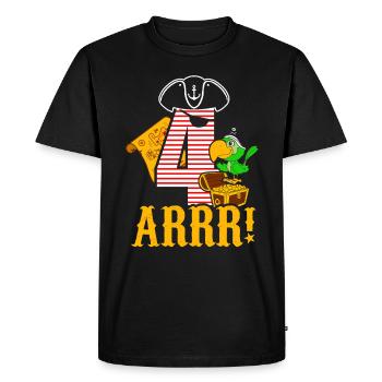 Pirate son birthday 4 years - Men's Premium Organic T-Shirt - black - Front - Nico (187cm)