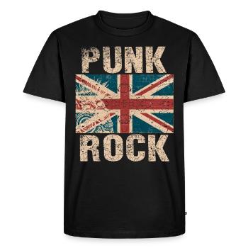 Punk UK music retro punk rock England - Men's Premium Organic T-Shirt - black - Front - Nico (187cm)